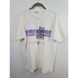 Vintage Old Kent River Bank Run 1996 Tee 25K Size Large White Graphic Tee